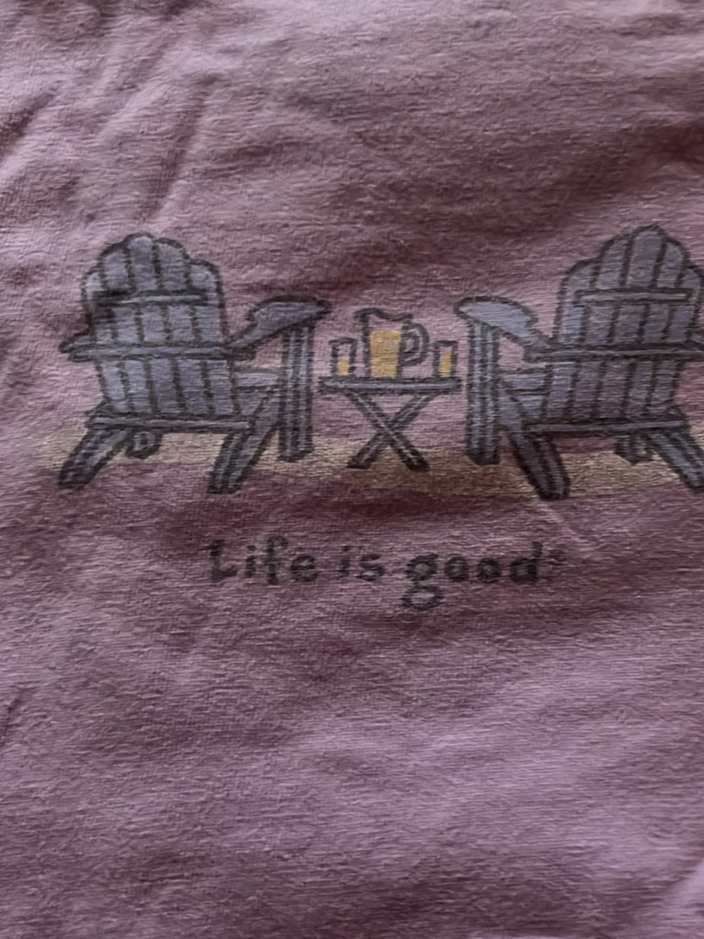 Life is Good T-shirt Blue & Lavender - Picture 3 of 9